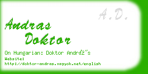 andras doktor business card